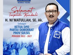 AHY Memutuskan Ni’matullah Kembali Menjabat Untuk Periode Keduanya.