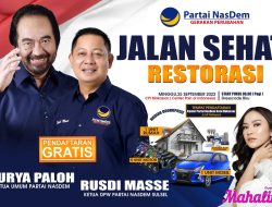Bukti Simpati Masyarakat, Pendaftar Jalan Sehat Restorasi NasDem Sulsel Membeludak
